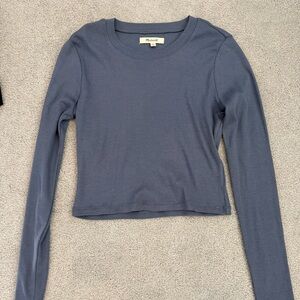 Madewell Slate Long Sleeve Top